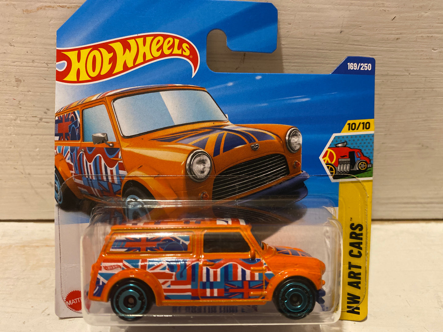 Hot Wheels - ‘67 Austin Mini Van - Orange Art Car