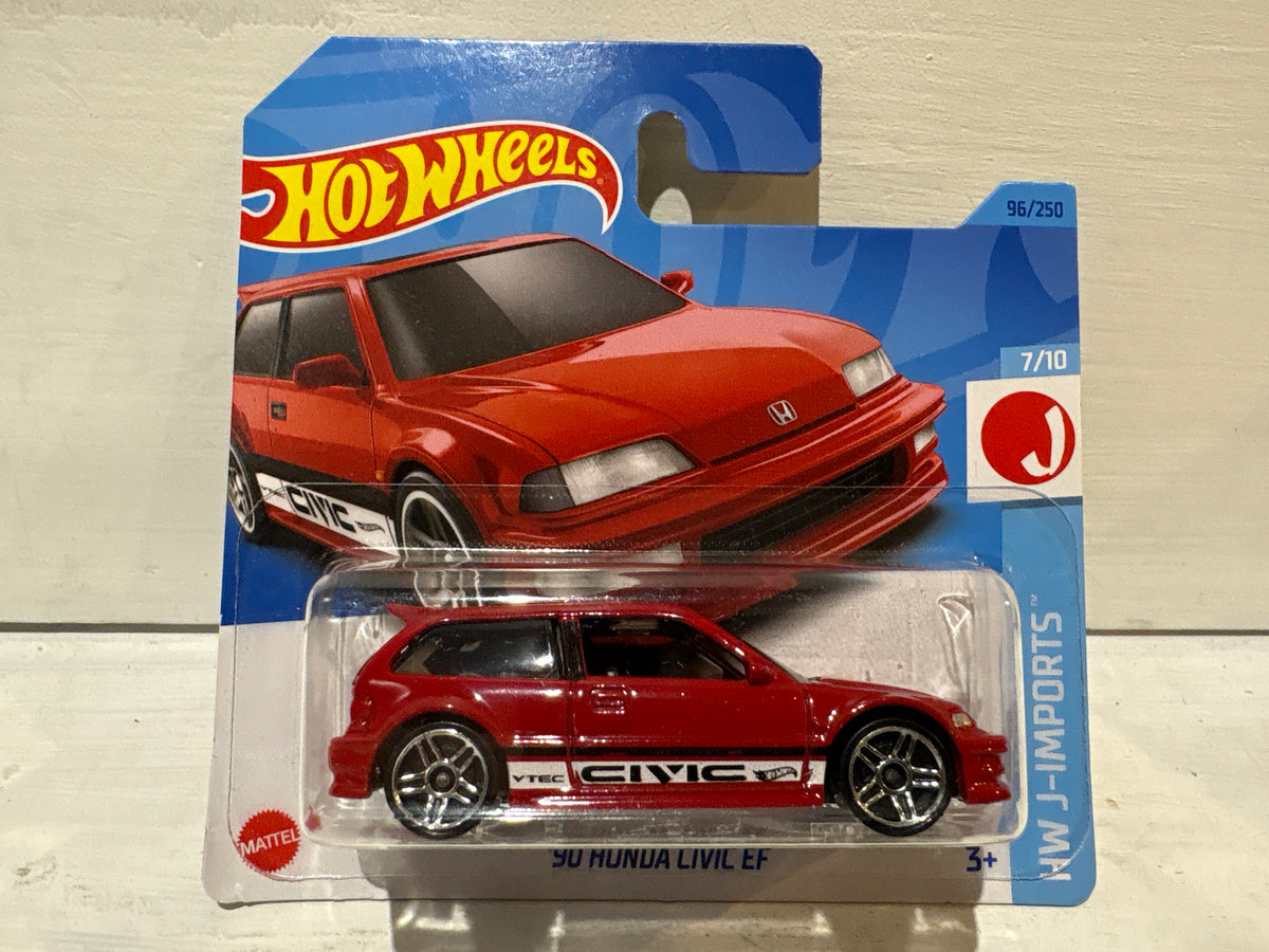 Hot Wheels - ‘90 Honda Civic EF - HW J-Imports - Red