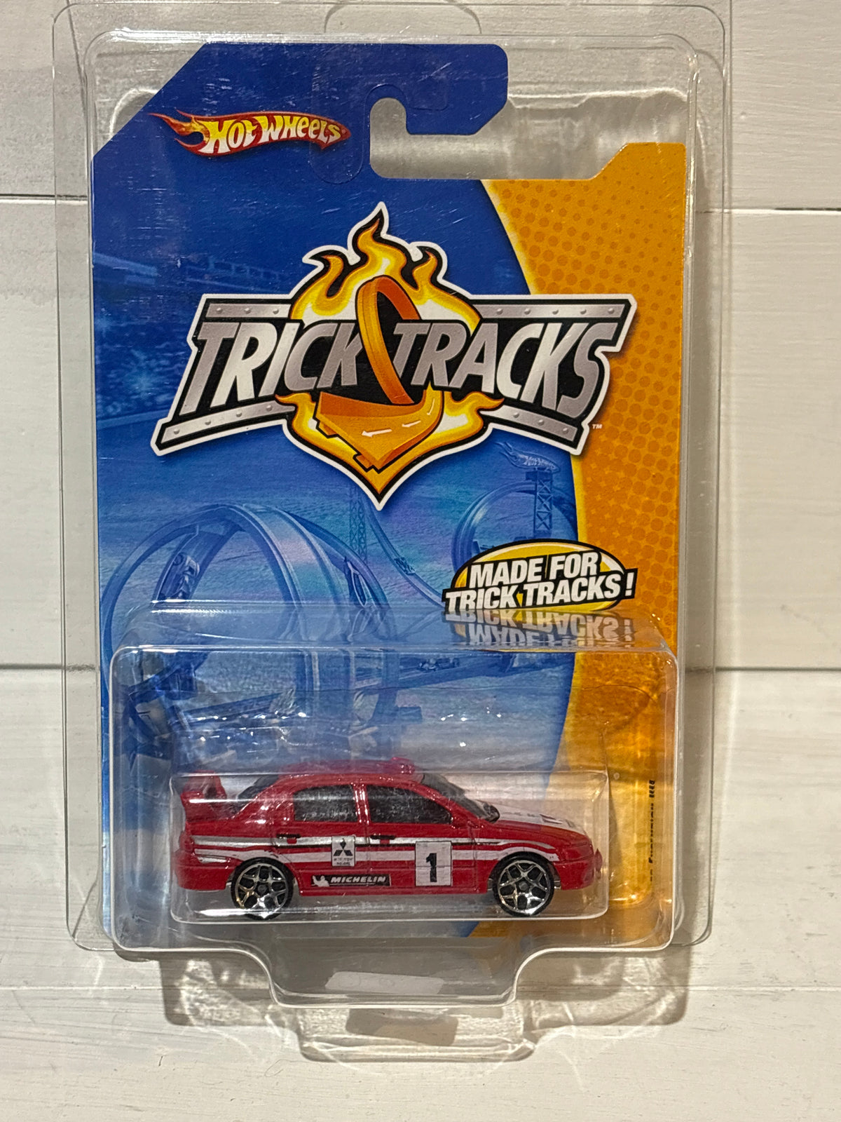 Hot Wheels - Lancer Evolution VII on Extremely rare TrickTracks card