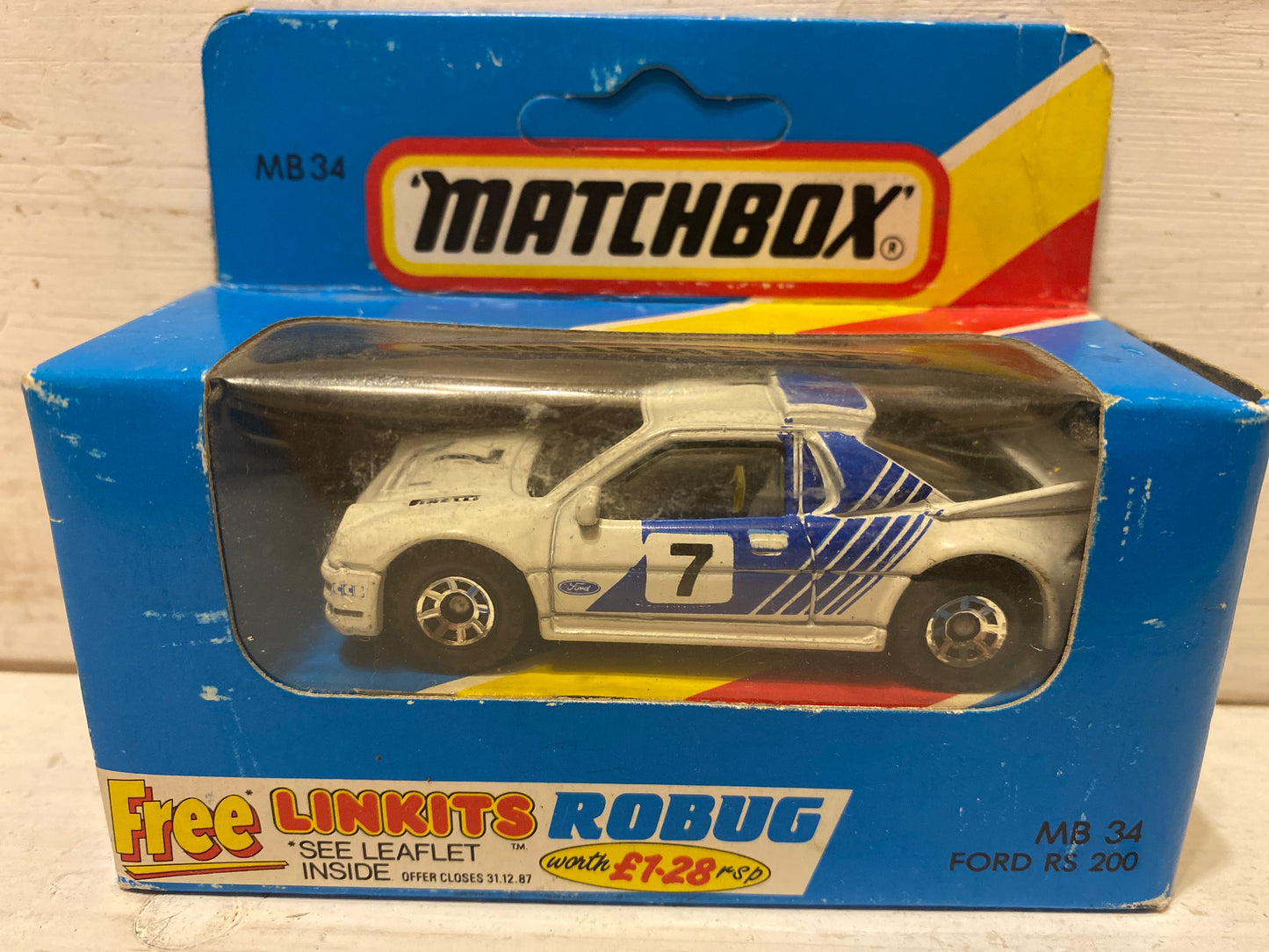 Matchbox Ford RS200 - White & Blue
