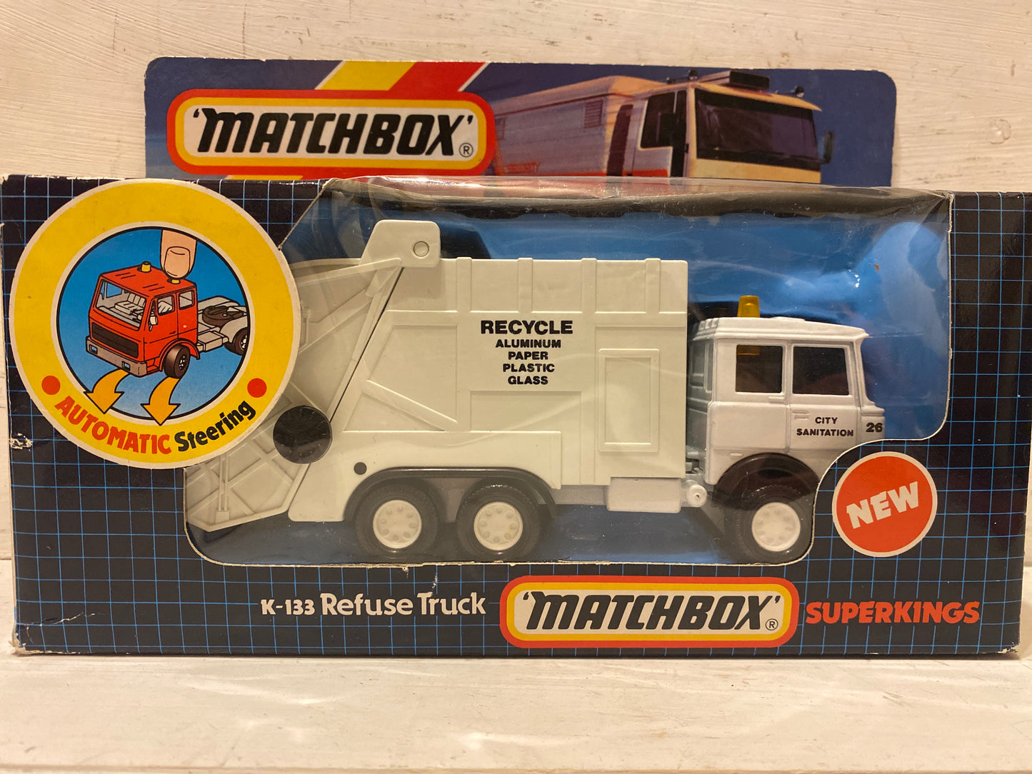 Matchbox Superkings Iveco Turbostar Refuse Truck - white