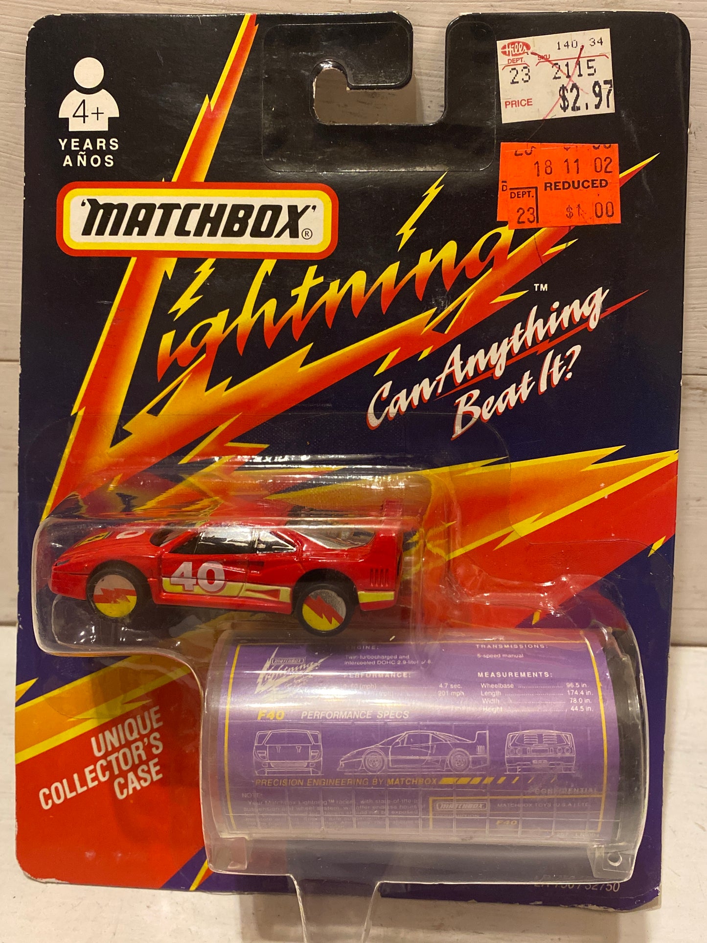 Matchbox Lightning Racer - Ferrari F40 - Red