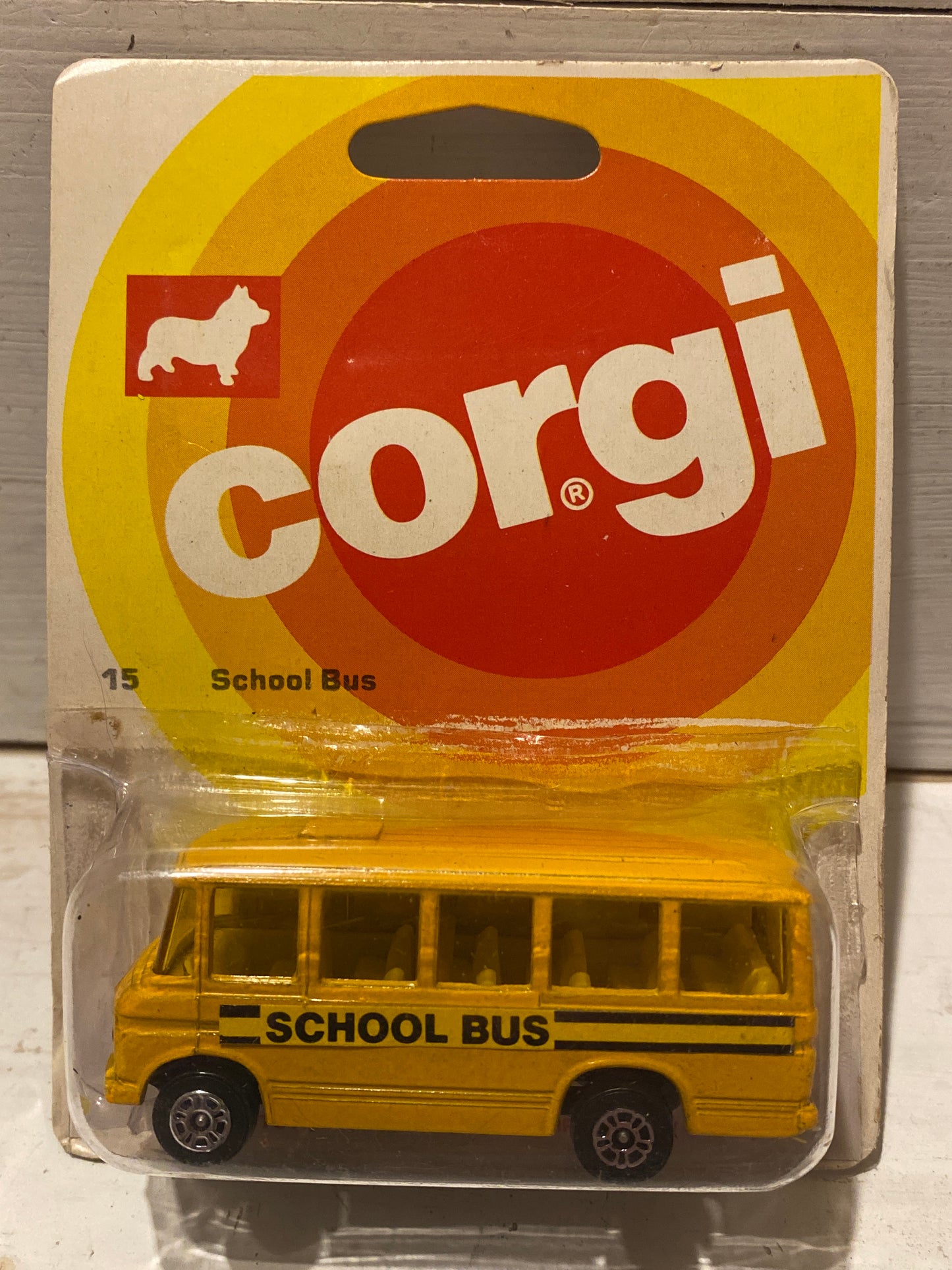 Corgi Juniors - Mercedes School Bus - Yellow with stripe label