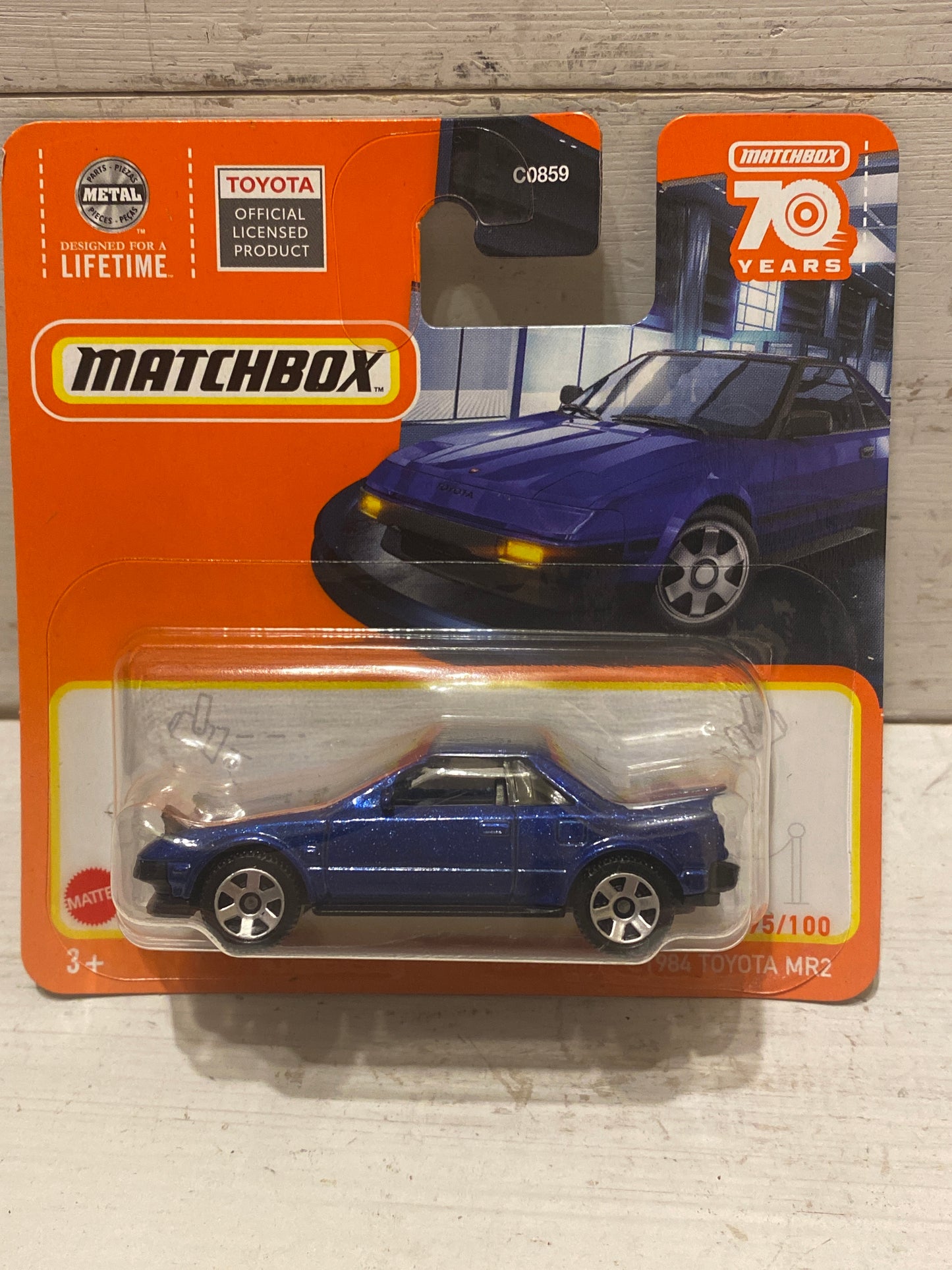 Matchbox 1984 Toyota MR2 - Headlights up - Blue