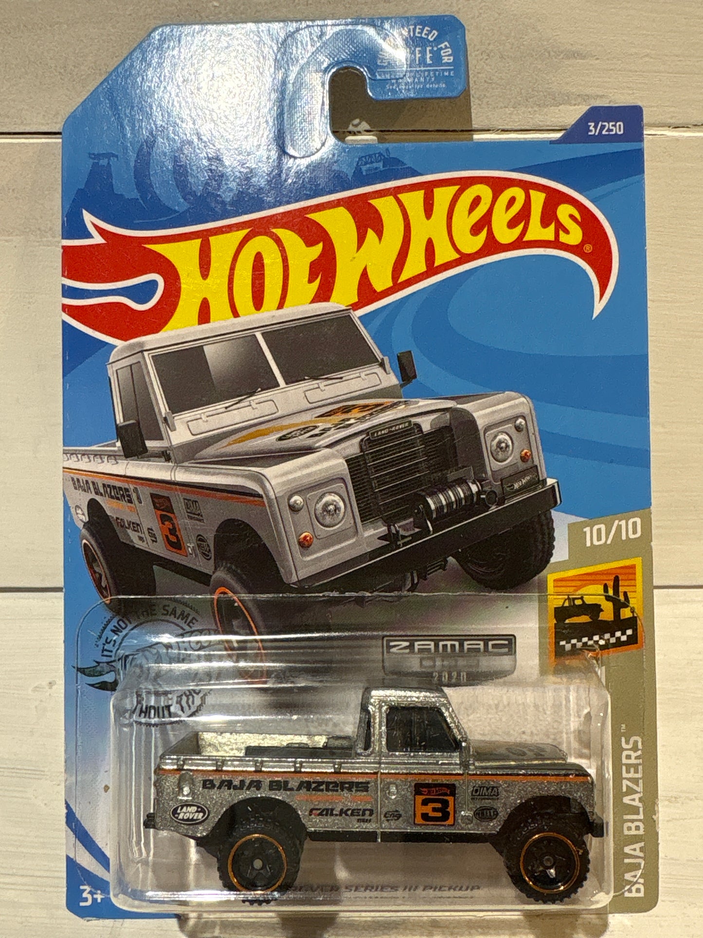 Hot Wheels - Land Rover Series III Pickup - Baja Blazers - ZAMAC