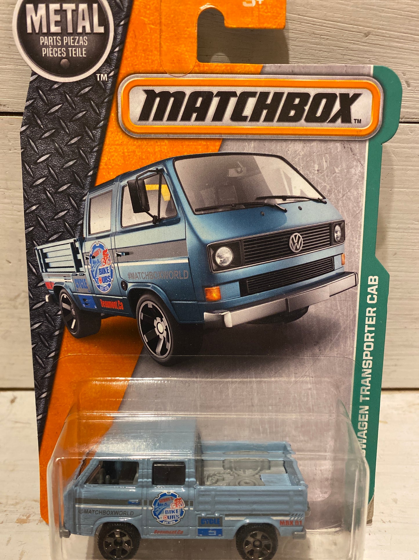 Matchbox Volkswagen Transporter Cab - Pale Blue with Load in rear