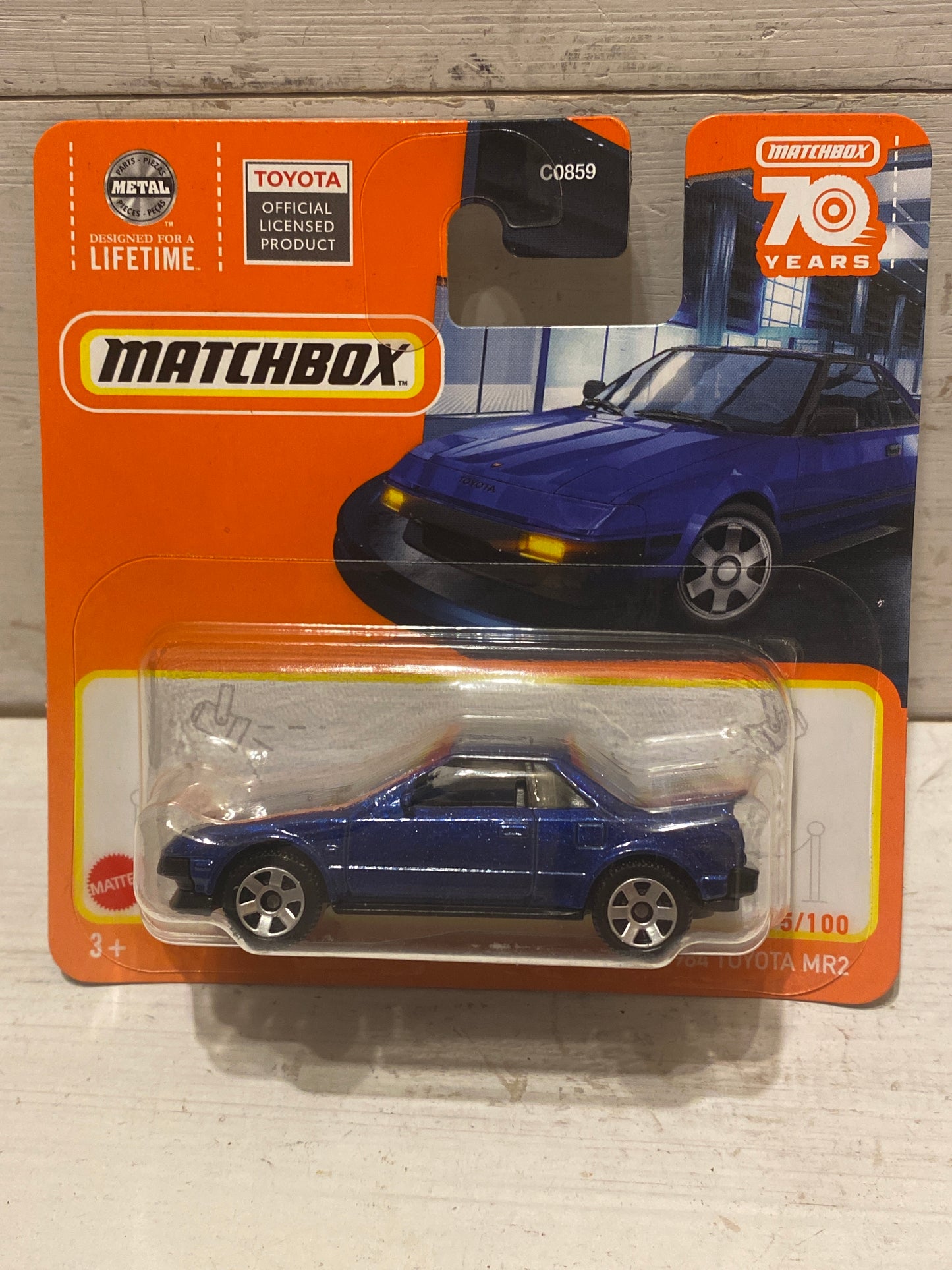 Matchbox 1984 Toyota MR2 - Headlights Down - blue