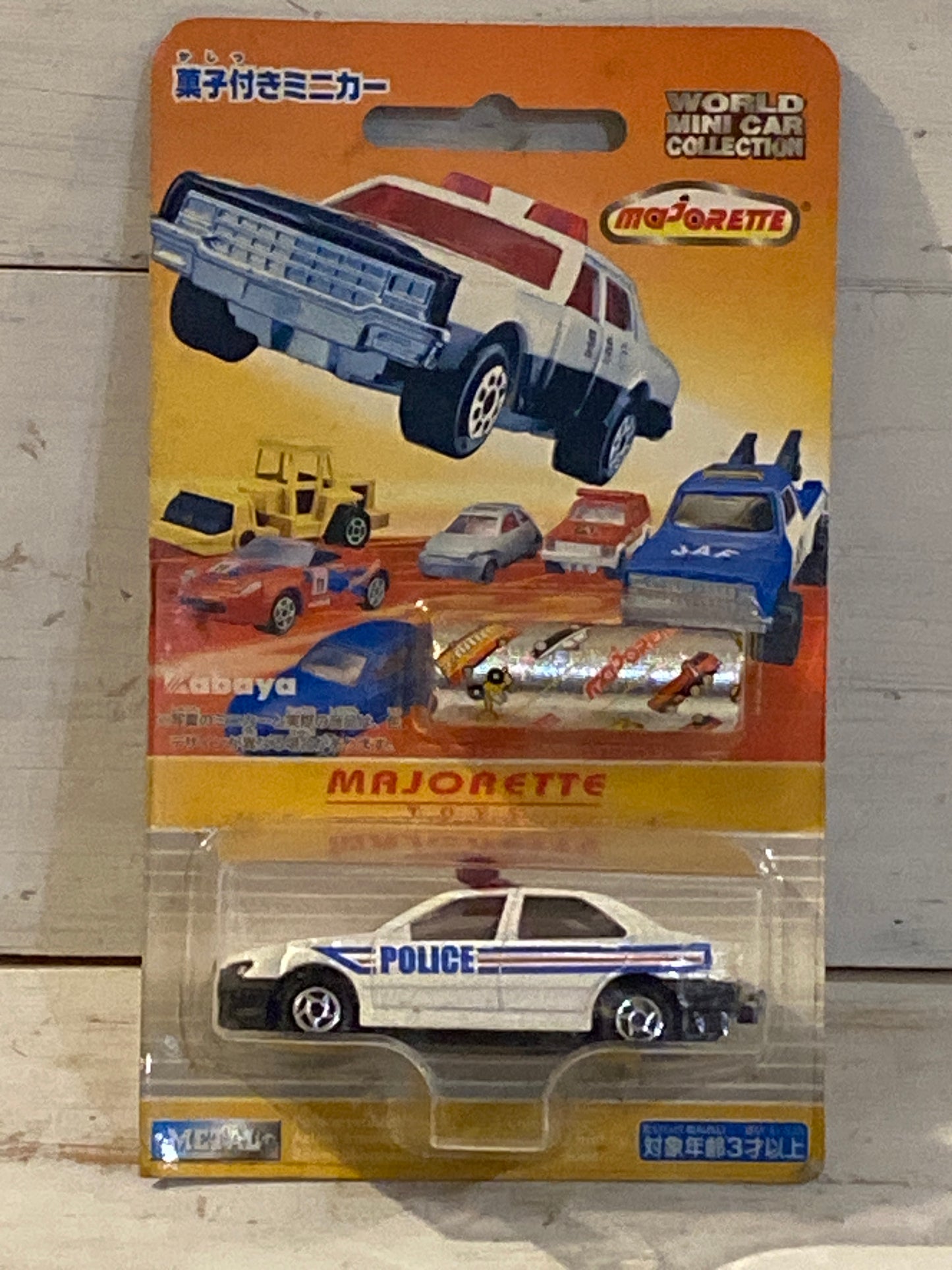 Majorette - Peugeot 406 Police Car on Japanese Kabaya Card