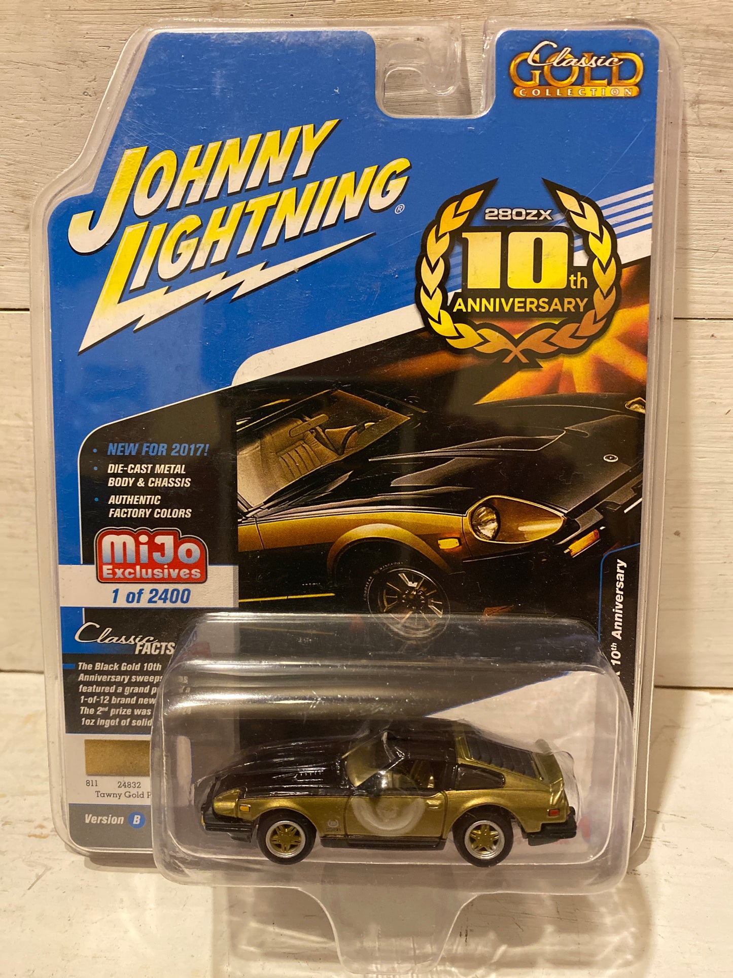Johnny Lightning Classic Gold Collection MiJo Exclusive- 1980 Datsun 280ZX 10th Anniversary - Gold