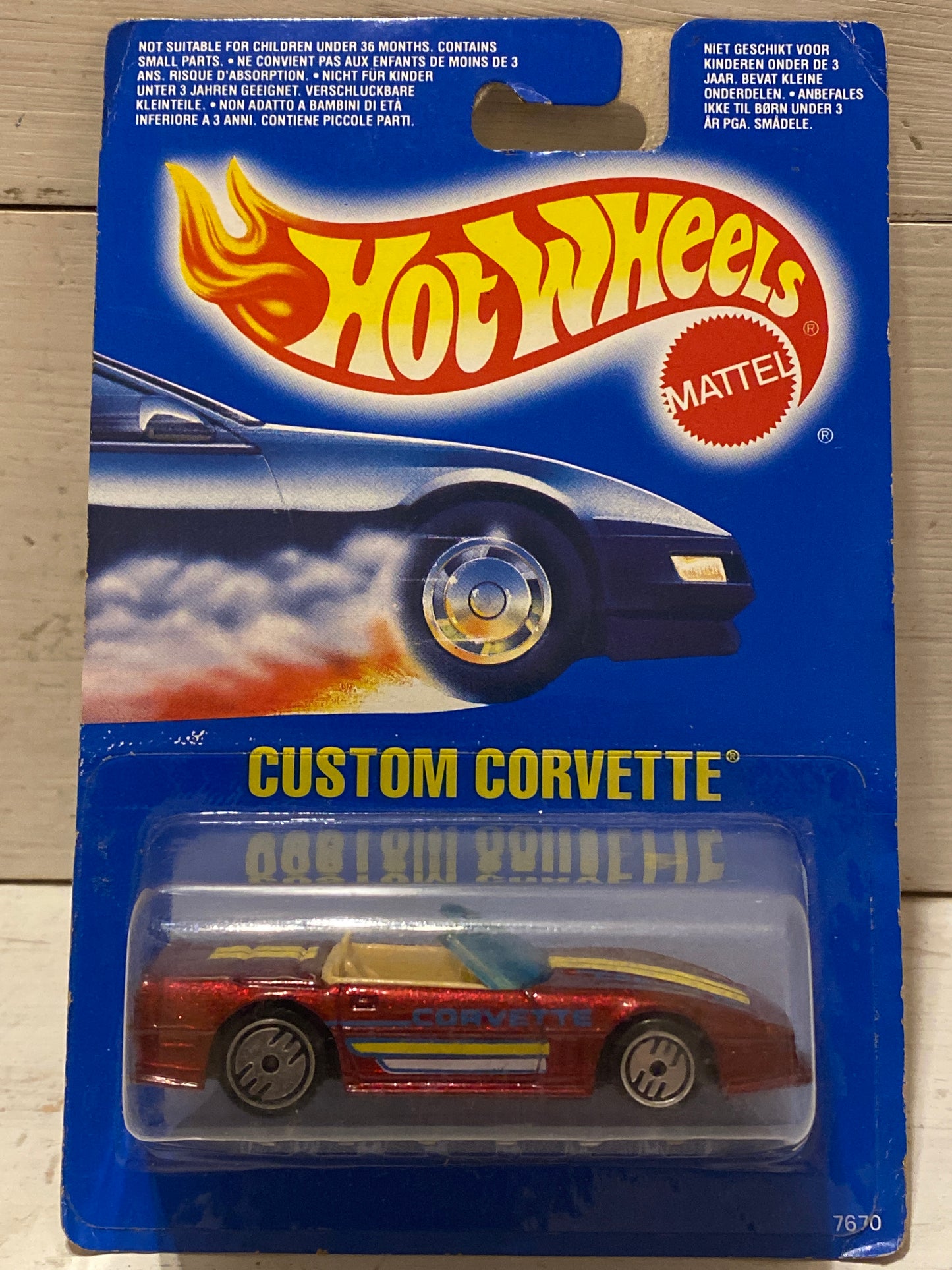 Hot Wheels Custom Corvette - Slotted base. No number on Card