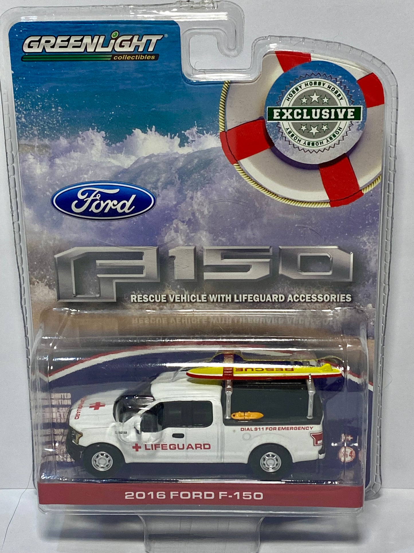 Greenlight Collectibles Hobby Exclusive- 2016 Ford F-150 - Lifeguard