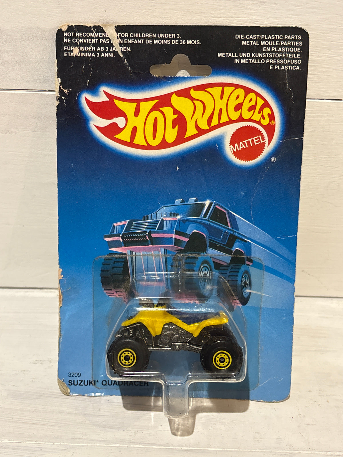 Hot Wheels - Suzuki Quadracer - Yellow with YCT Wheels