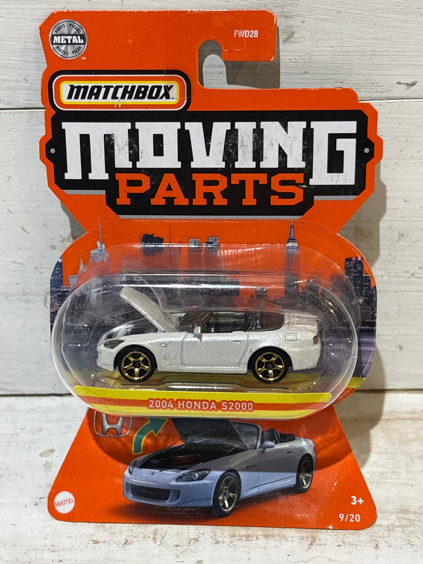Matchbox Moving Parts - 2004 Honda S2000 - White