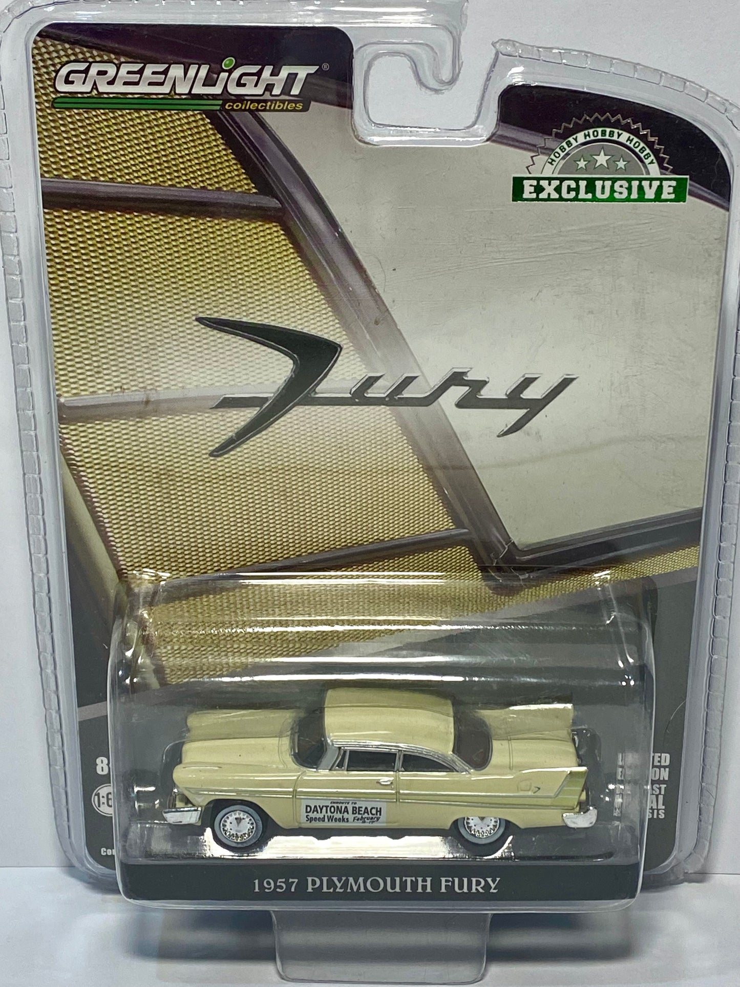 Greenlight Collectibles - Hobby Exclusive - 1957 Plymouth Fury - Cream