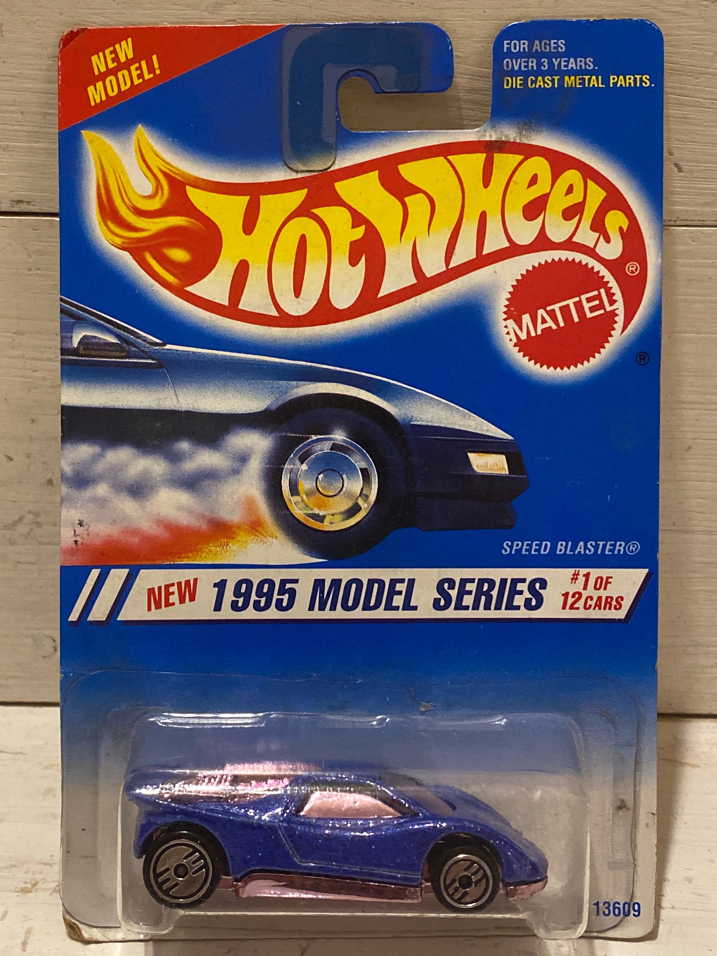 Hot Wheels Speed Blaster - chrome pink base with rare long exhaust casting