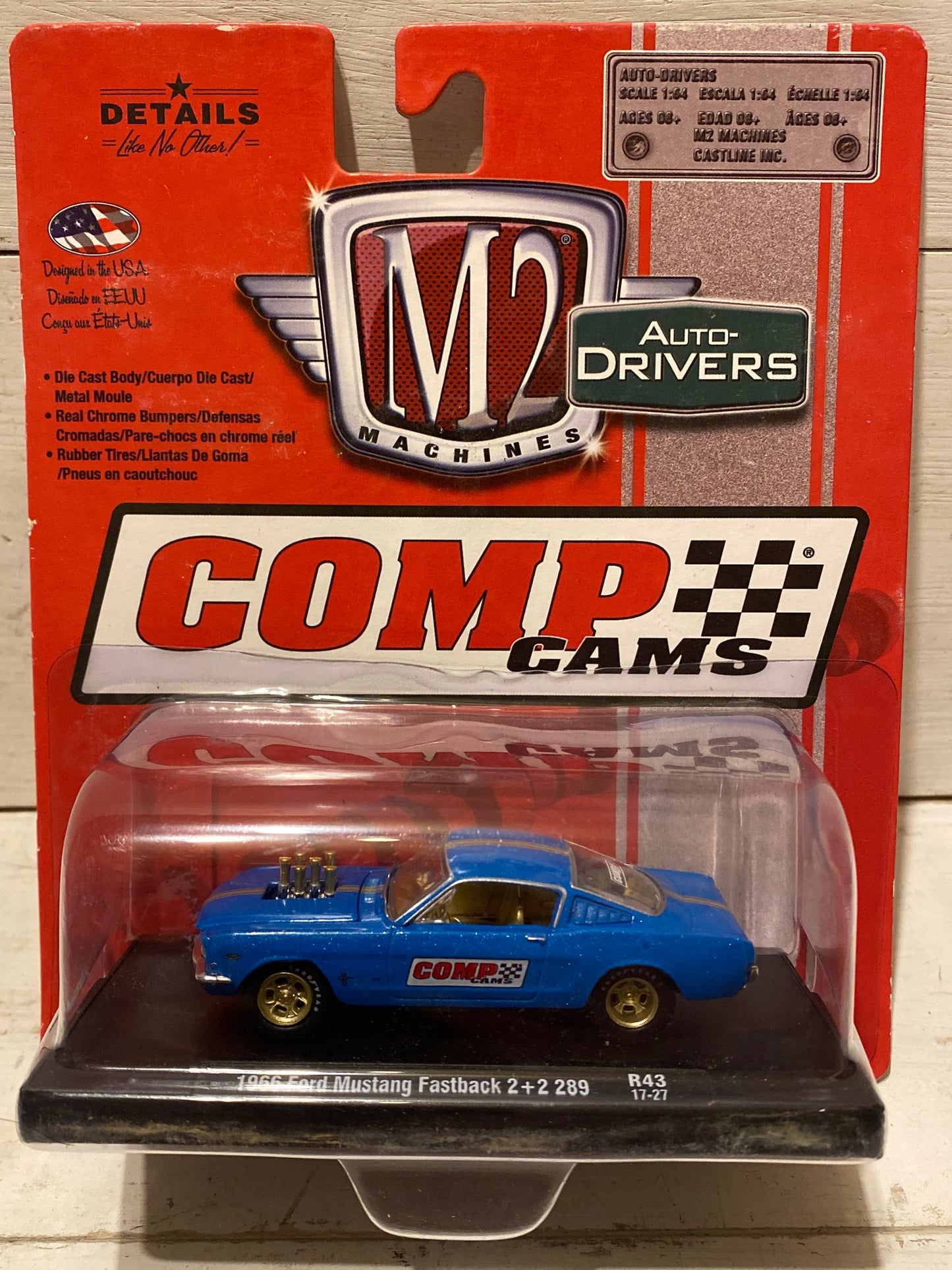 M2 Machines Auto-Drivers - 1966 Ford Mustang Fastback 2+2 289 - Comp Cams