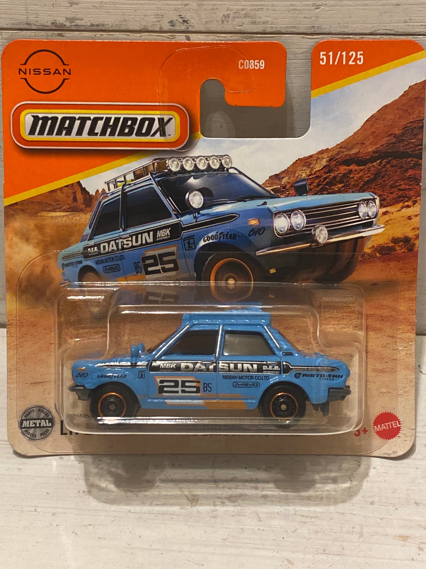 Matchbox ‘70 Datsun 510 Rally - Light Blue