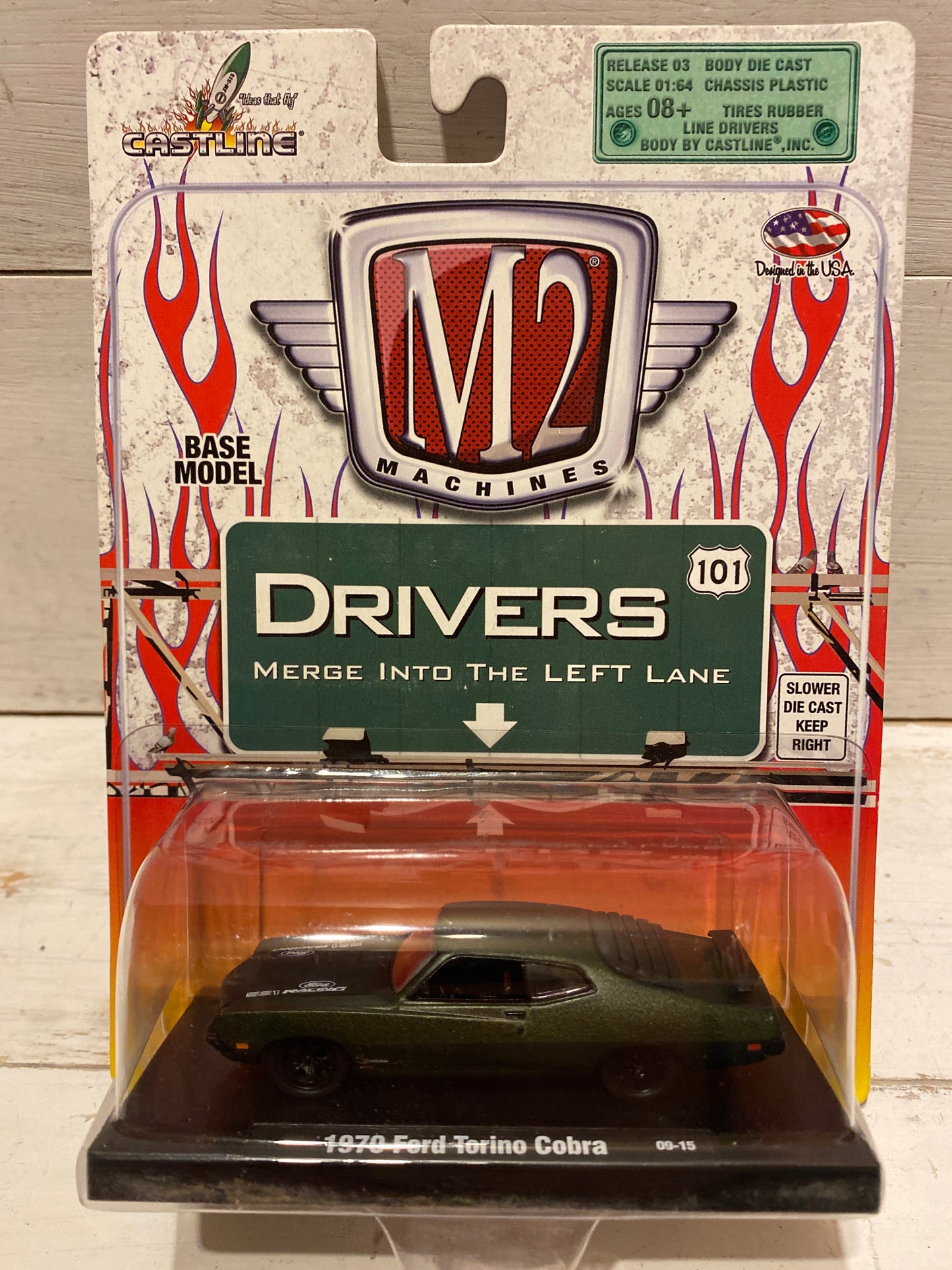 M2 Machines Drivers Release 3 - 1970 Ford Torino Cobra - Green