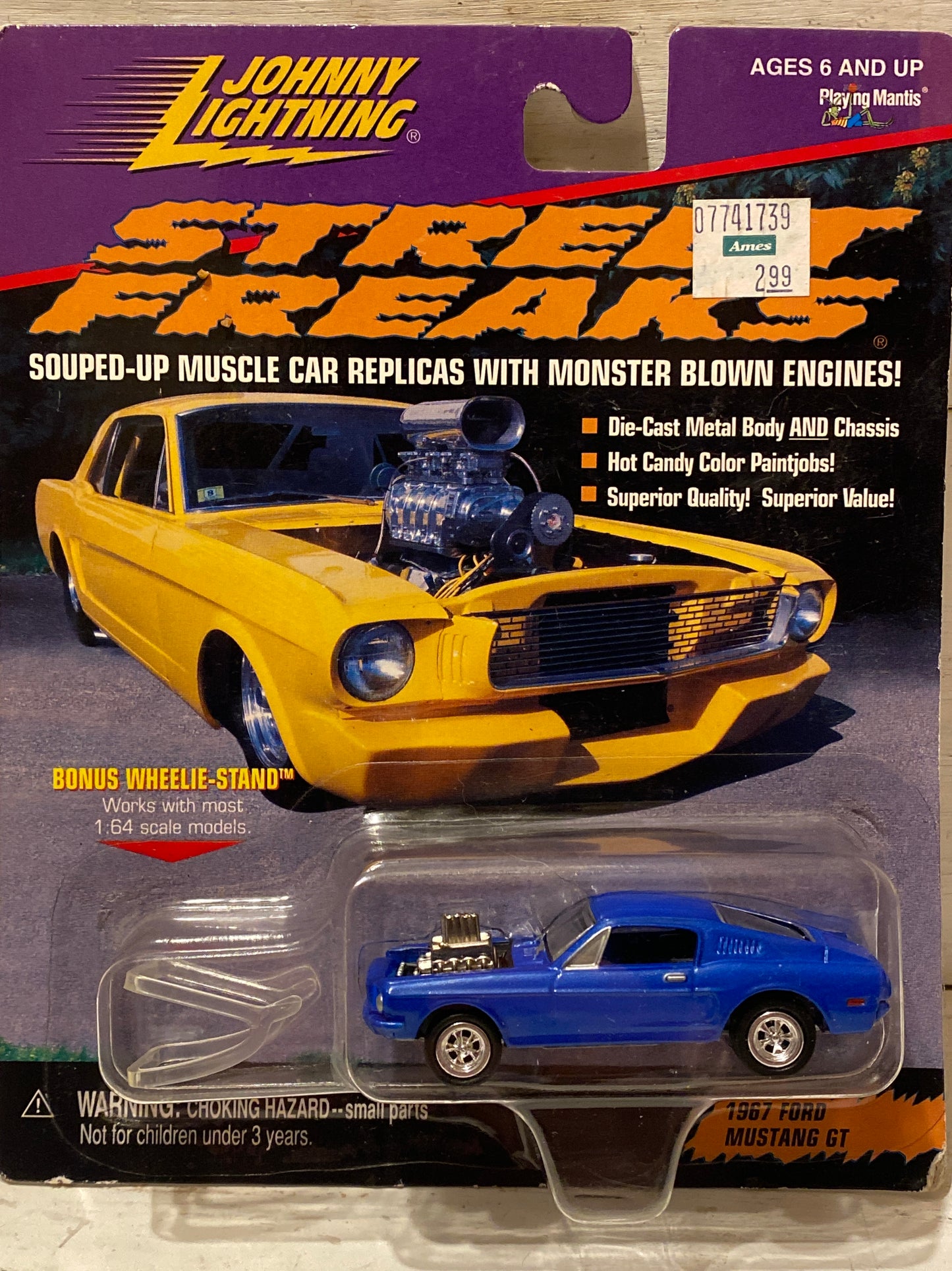 Johnny Lightning Street Freaks - 1967 Ford Mustang GT - Blue