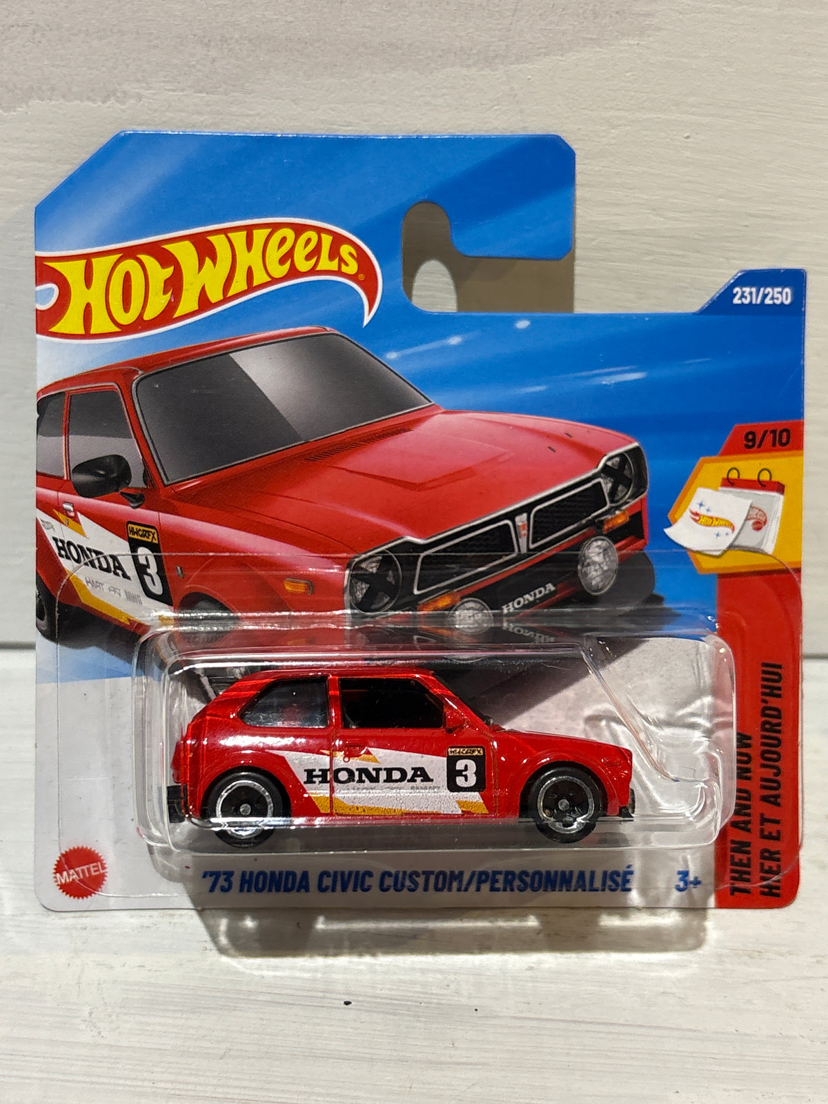 Hot Wheels - ‘73 Honda Civic Custom - Then & Now - Red