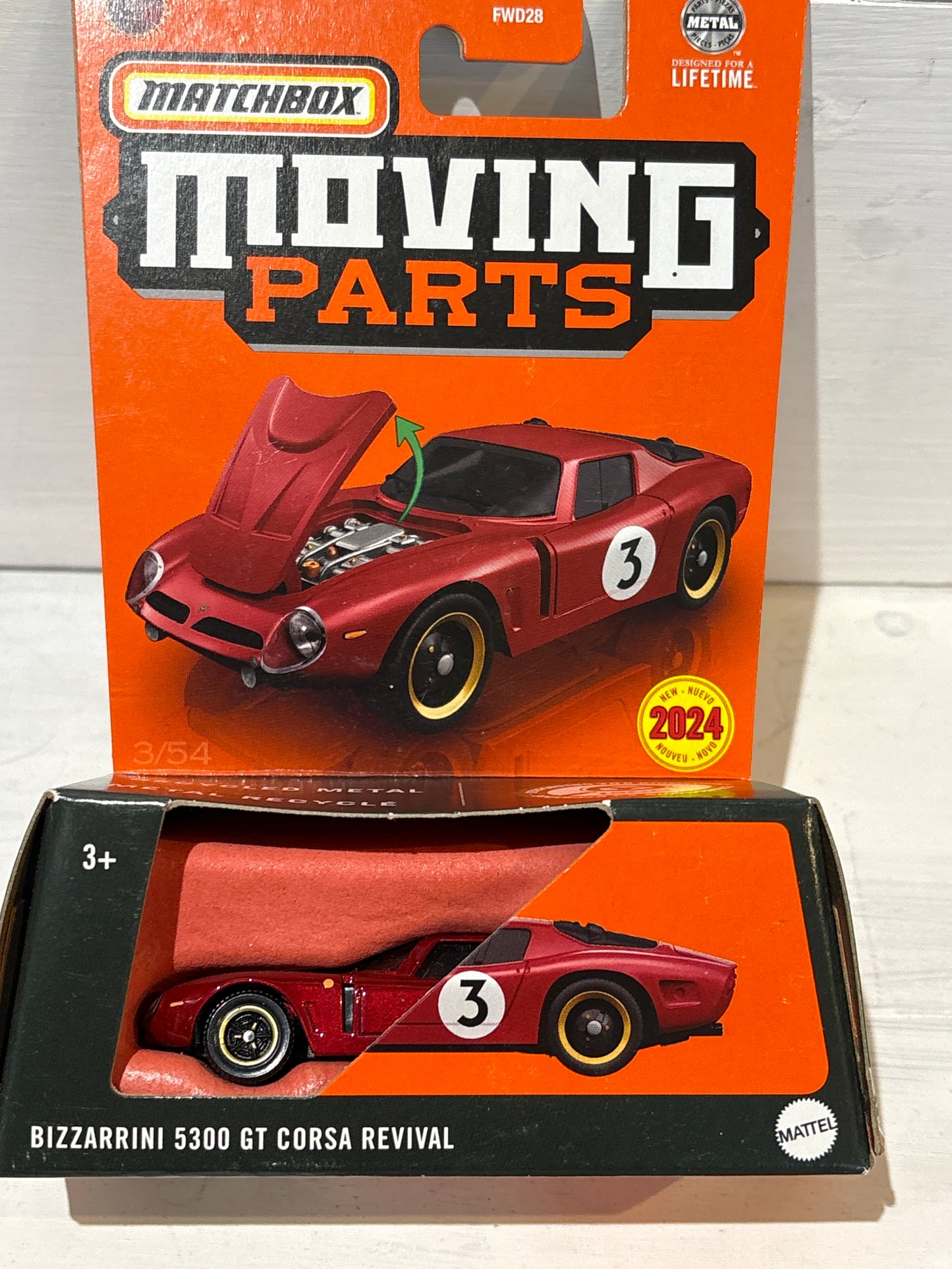 Matchbox Moving Parts - Bizzarrini 5300 GT Corsa Revival - Red