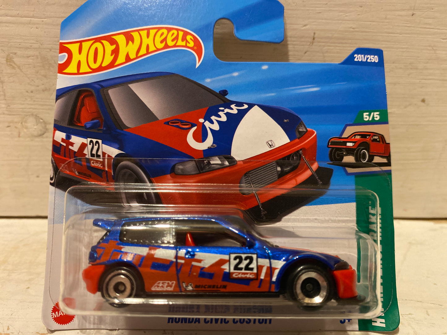 Hot Wheels - Honda Civic Custom - Blue & Red