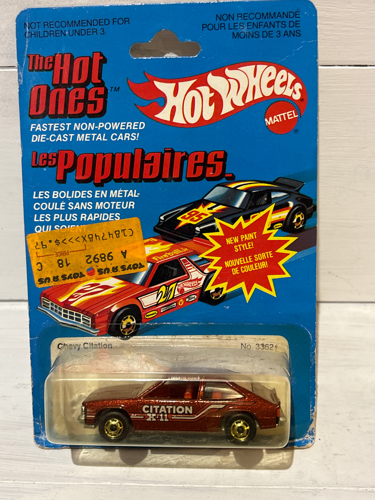 Hot Wheels - The Hot Ones - Les Populaires - Chevy Citation - Rare Multi Language Card