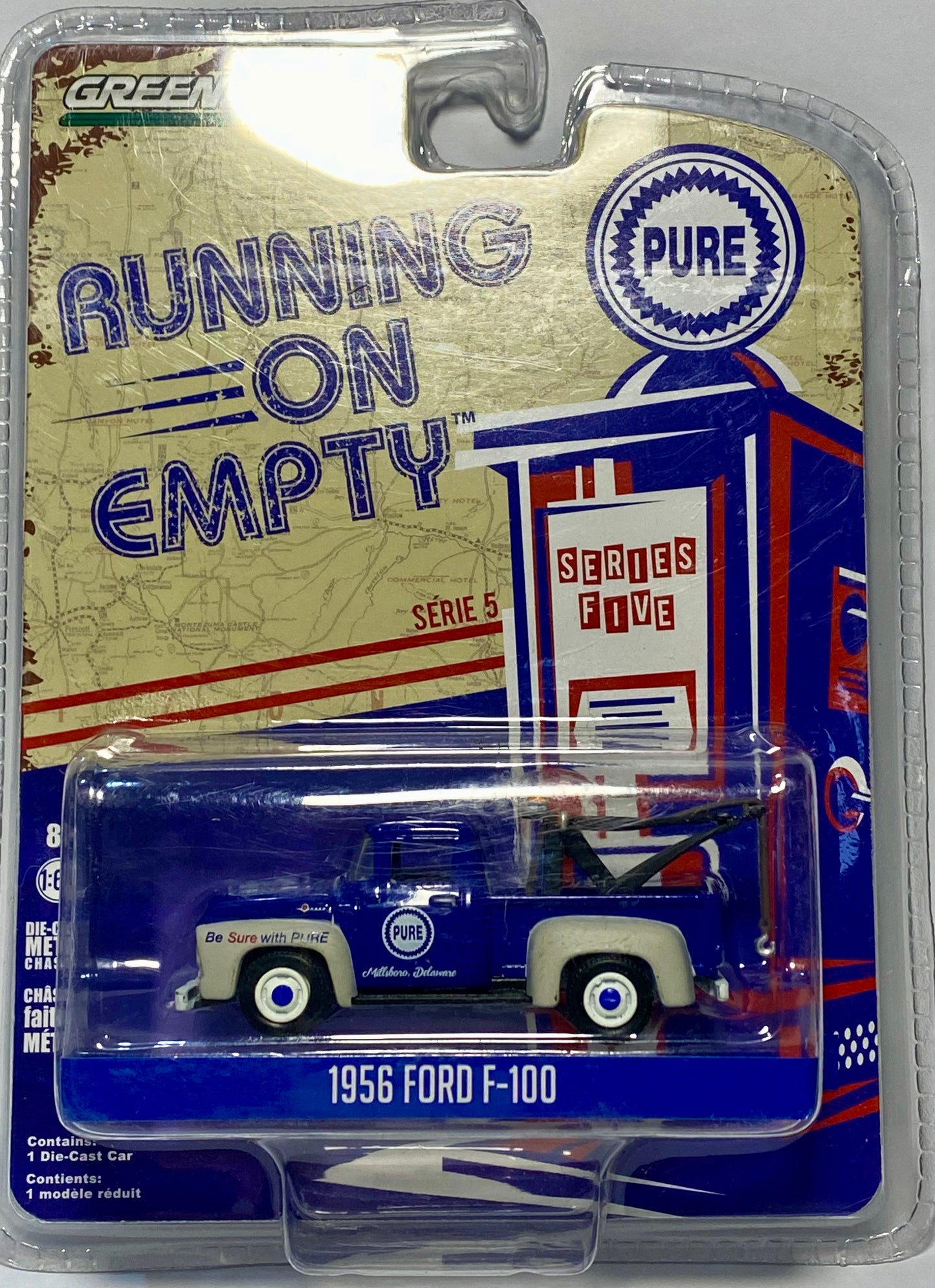 Greenlight Collectibles Running on Empty Series 5 - Pure Oil 1956 Ford F-100 wrecker