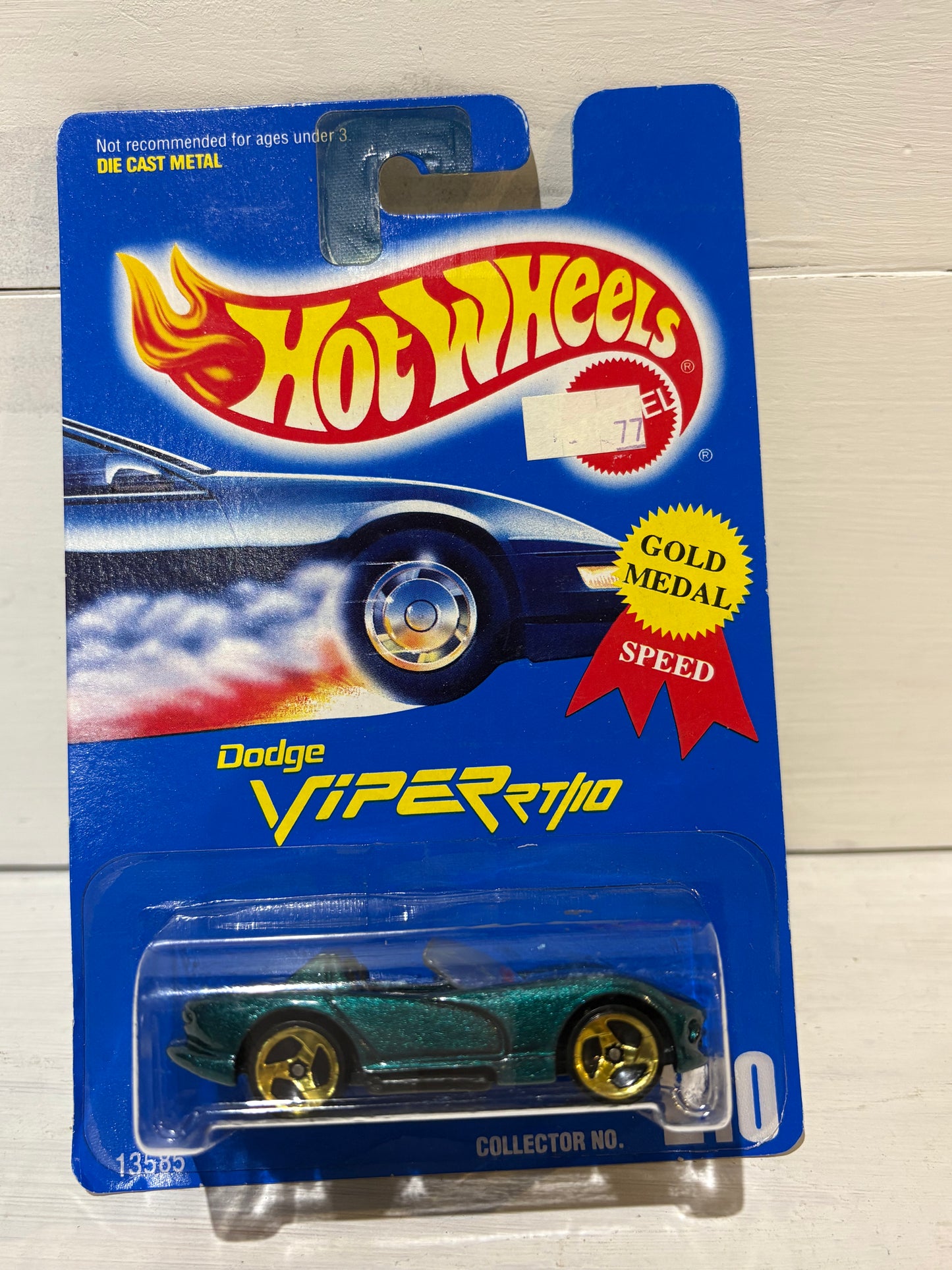 Hot Wheels - Dodge Viper RT/10 - Green with Tri-blade wheels