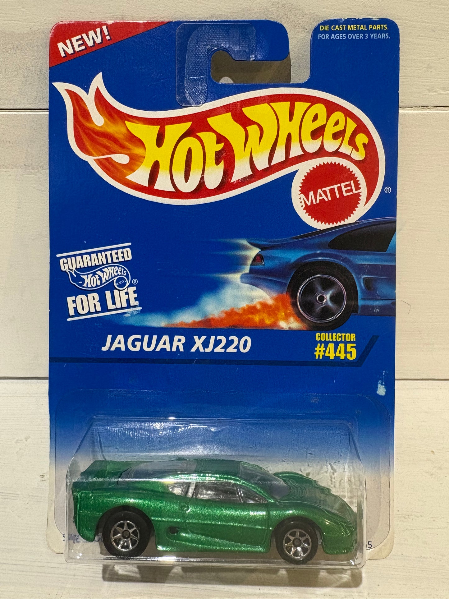 Hot Wheels - Jaguar XJ220 - Green with 7sp Wheels - Collector #445
