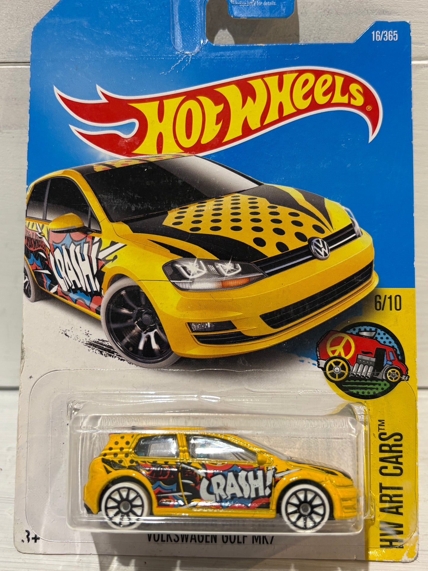 Hot Wheels - Volkswagen Golf Mk7 - HW Art Cars - Yellow