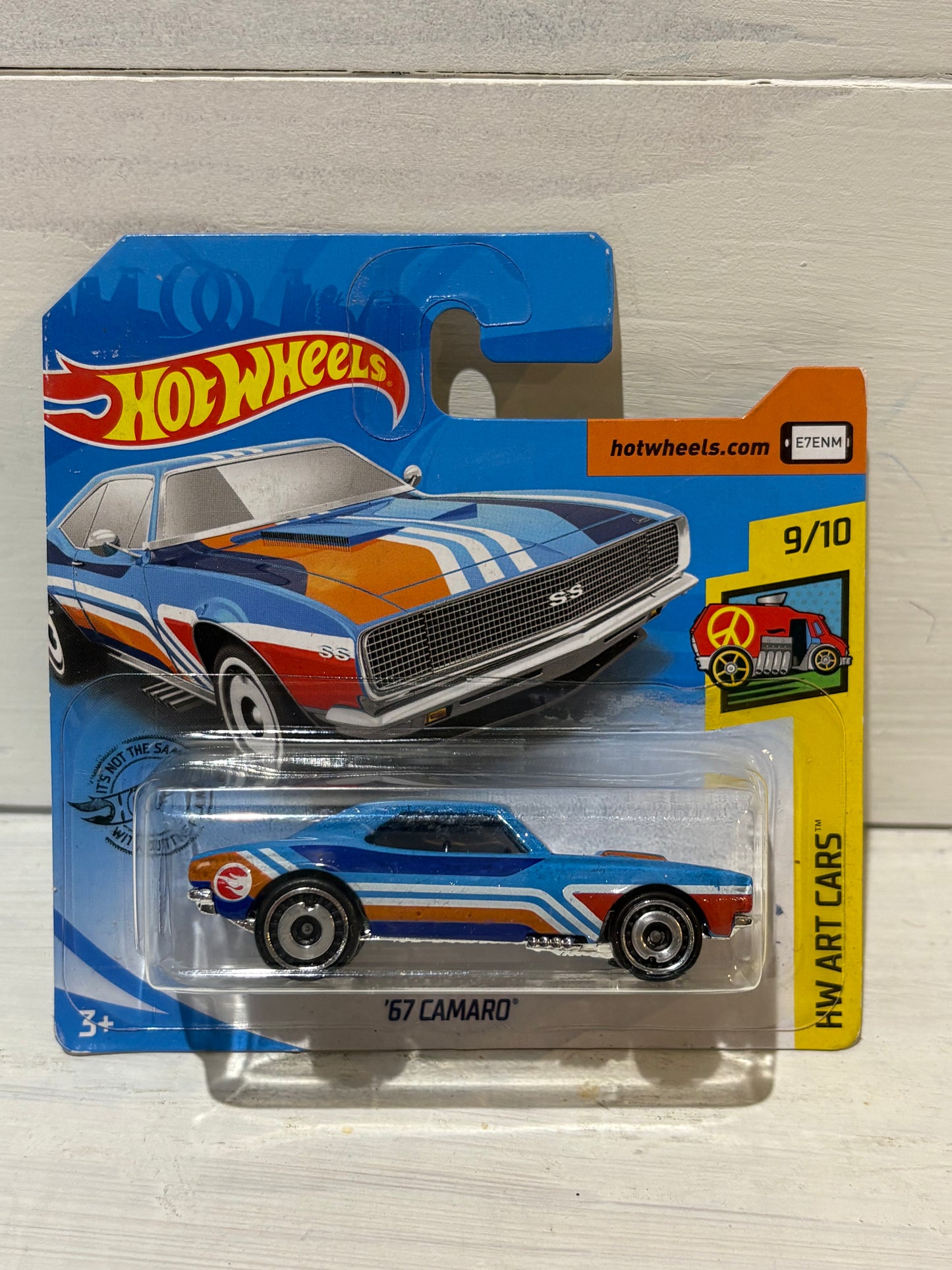 Hot Wheels - ‘67 Camaro - HW Art Cars - Blue with Stripes - Treasure Hunt