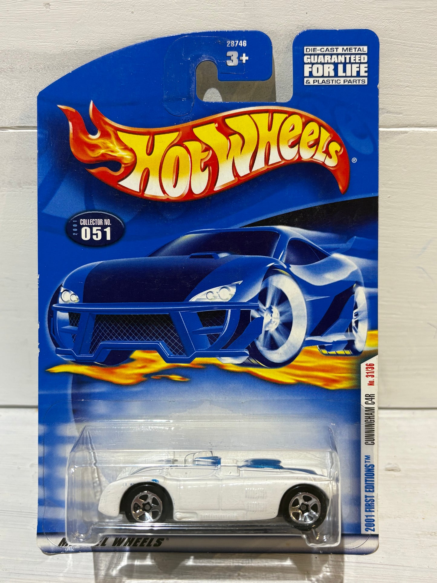 Hot Wheels - Cunningham C4R - 2001 First Editions - White