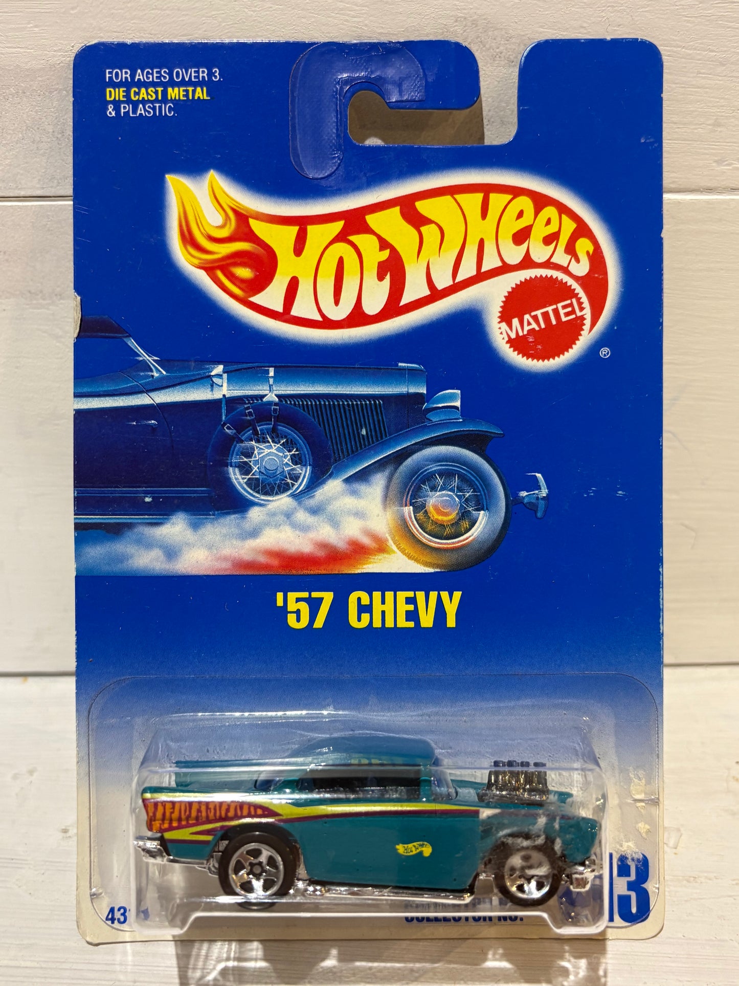 Hot Wheels - ‘57 Chevy - Collector # 213 - Teal Blue