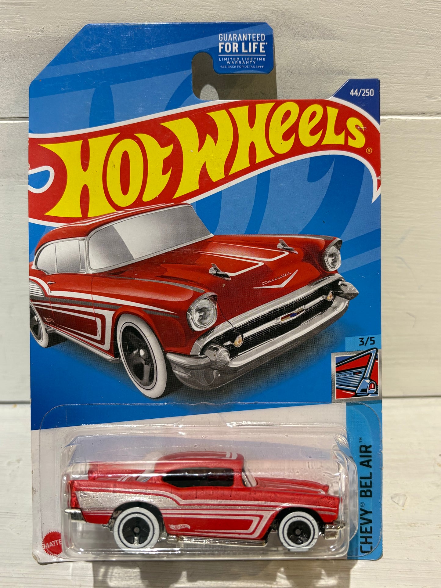 Hot Wheels - ‘57 Chevy - Chevy Bel Air Series - Red with white stripes