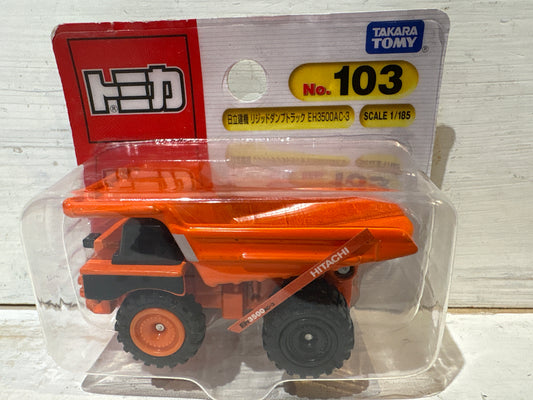 Tomica - 103 Hitachi EH3500AC Dump Truck on card