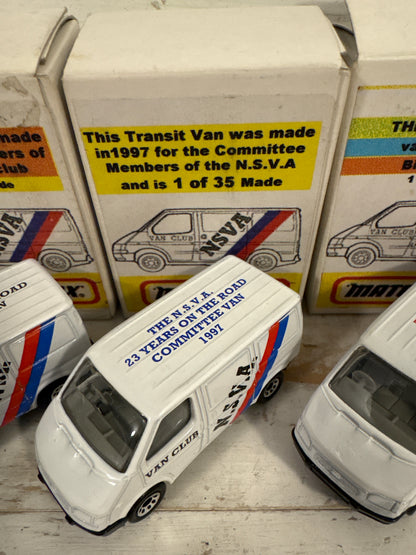 Matchbox - Ford Transits - NSVA van club set 1997