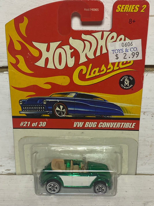 Hot Wheels Classics VW Bug Convertible - Green