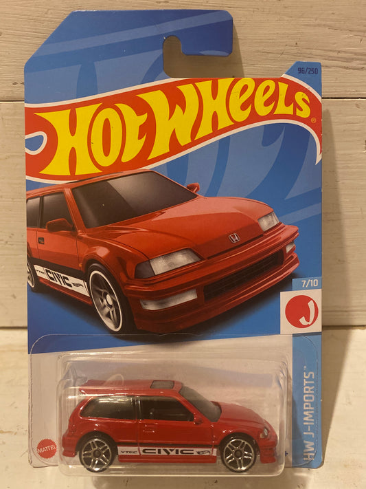 Hot Wheels - ‘90 Honda Civic EF - Red