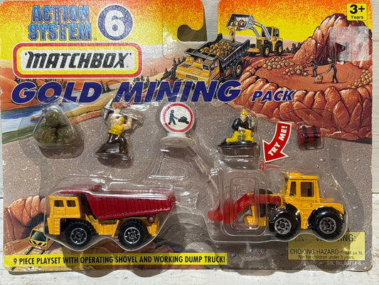 Matchbox - Action System Gold Mining Pack - Dump Truck & Tractor Shovel