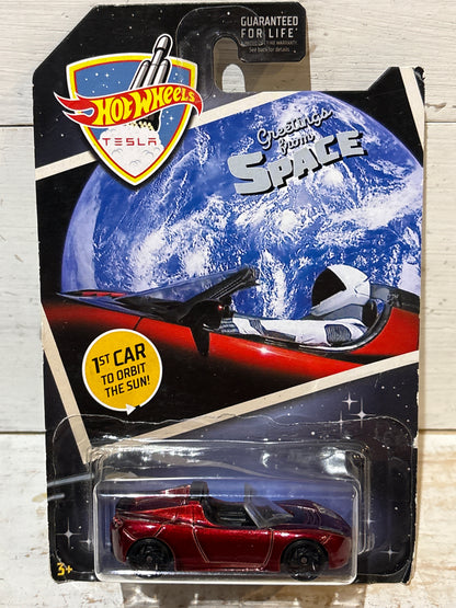 Hot Wheels - ‘08 Tesla Roadster - ‘Greetings from Space’ without Astronaut