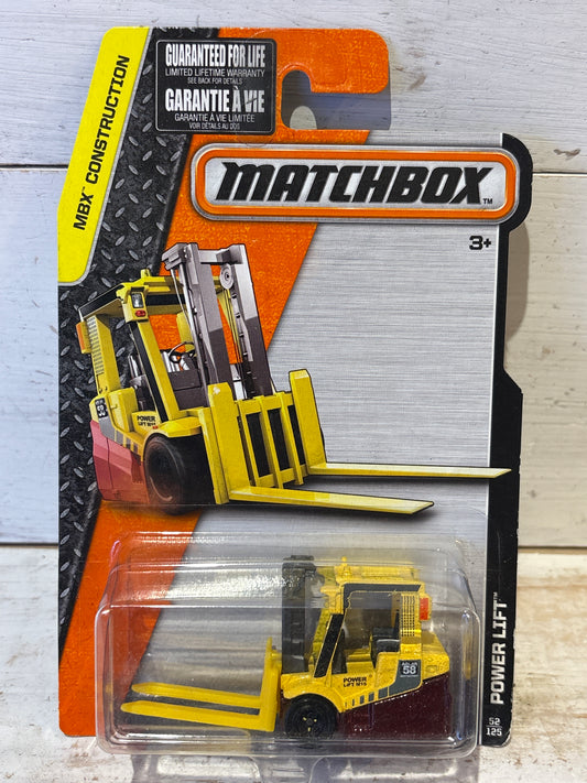 Matchbox - Power Lift - Yellow & Maroon