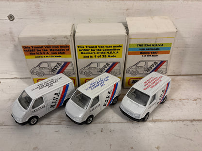 Matchbox - Ford Transits - NSVA van club set 1997