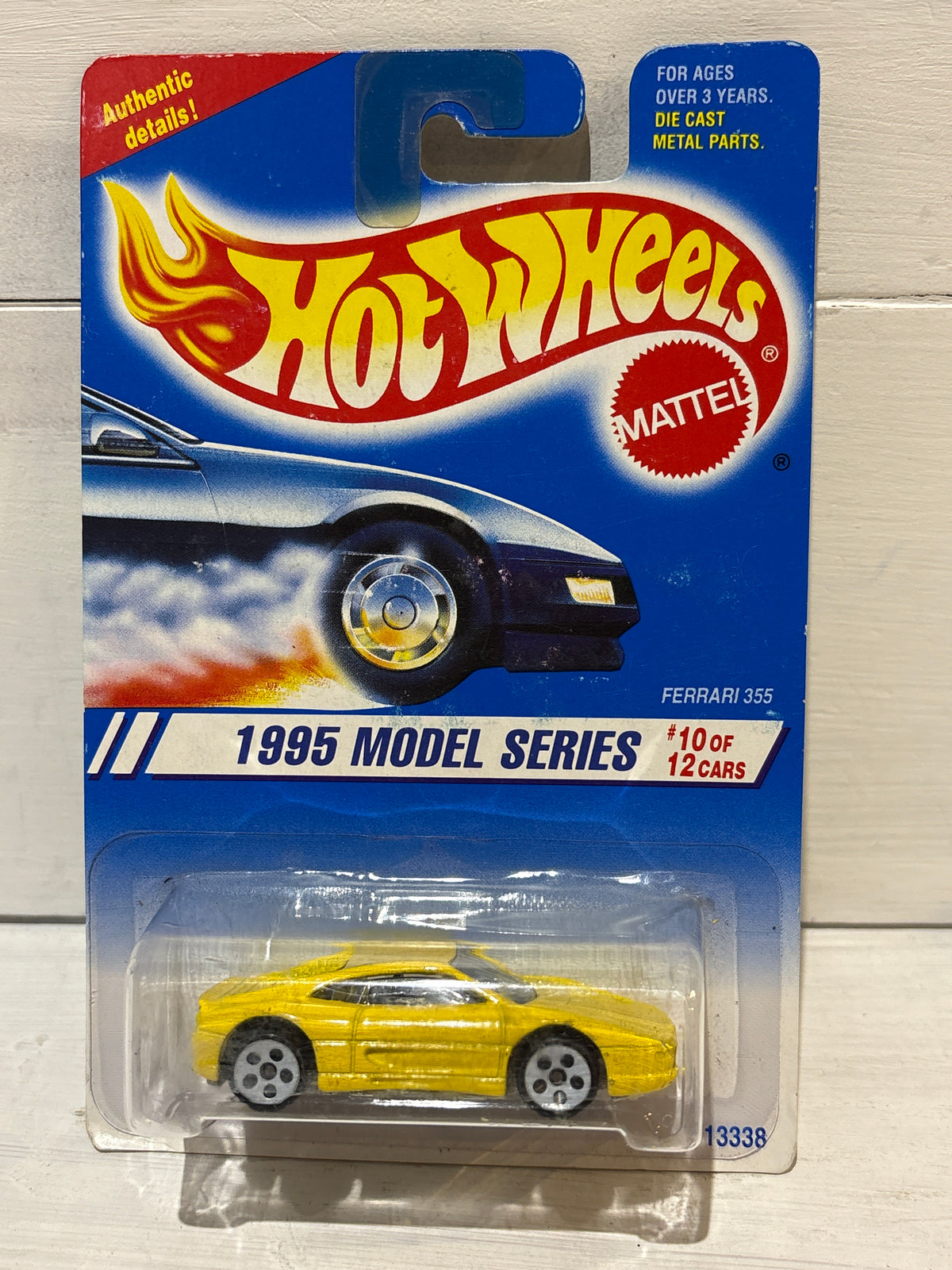 Hot Wheels - Ferrari 355 - 1995 Model Series - Yellow with White 5Dot wheels