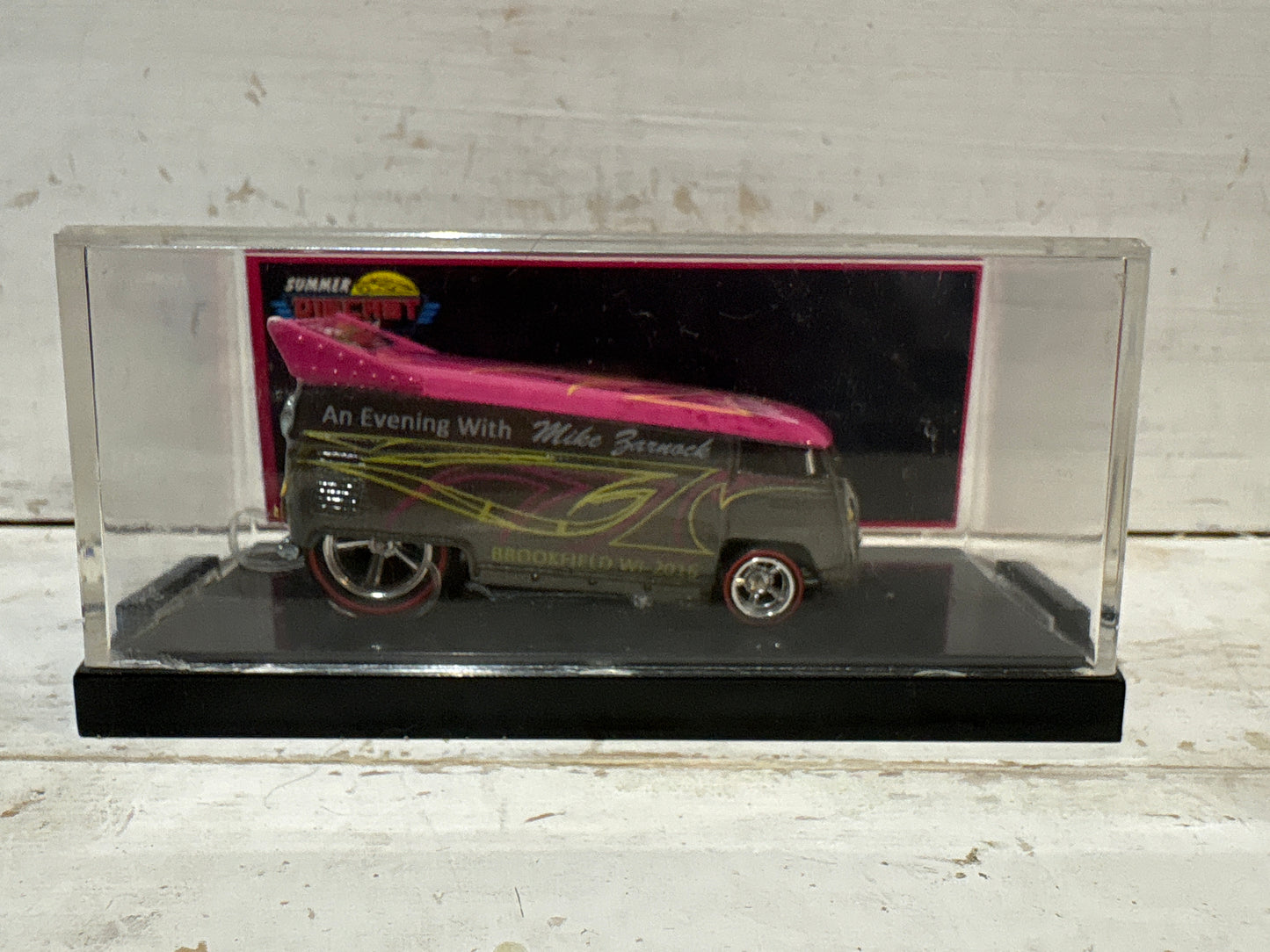 Hot Wheels - Volkswagen Drag Bus - Chris Stangler Custom - An Evening with Mike Zarnock - 1 of only 15 made with a Pink Roof