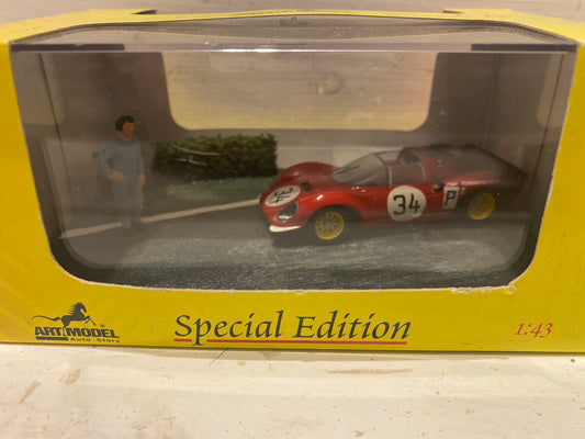 Art Model Diorama- Ferrari Dino 206 Nurburgring 1967 - J. Guichet