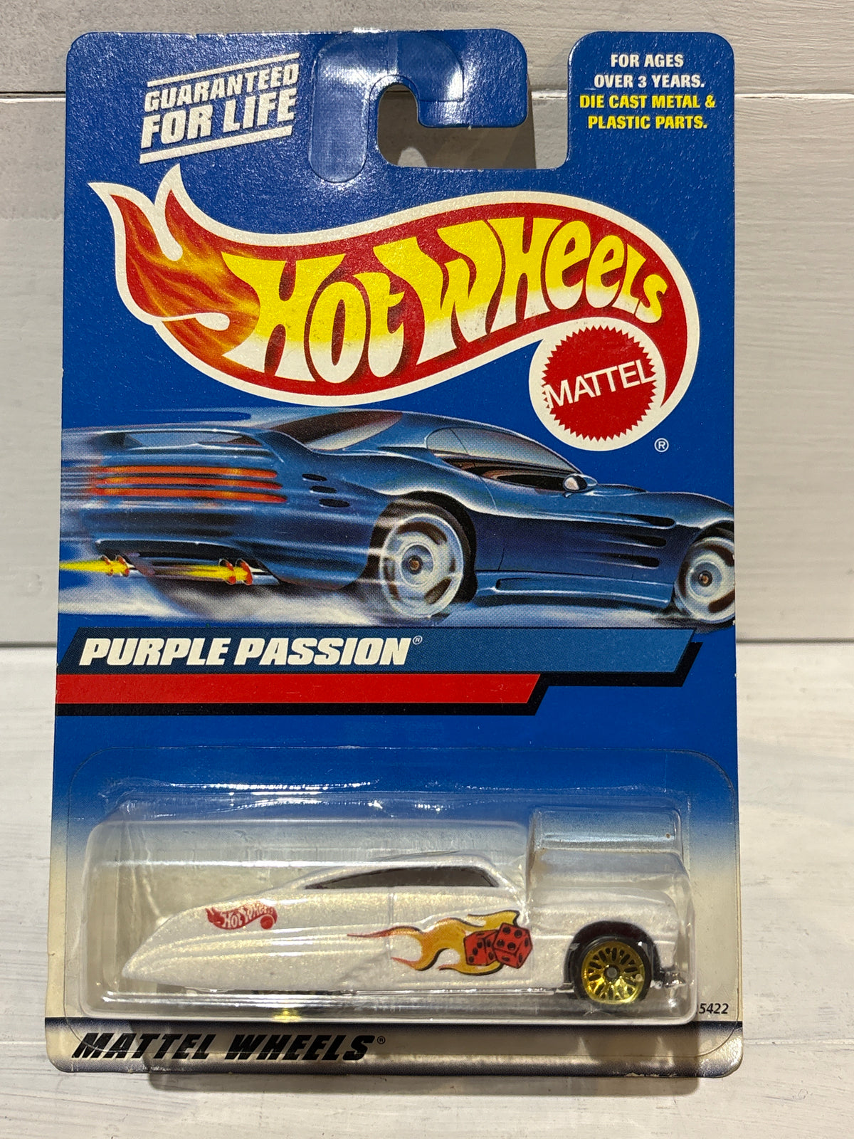 Hot Wheels - Purple Passion - White with Gambling theme tampos