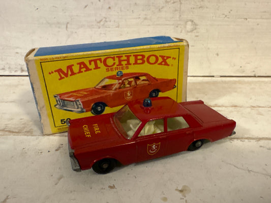Matchbox - Ford Galaxie Fire Chief - Regular wheels