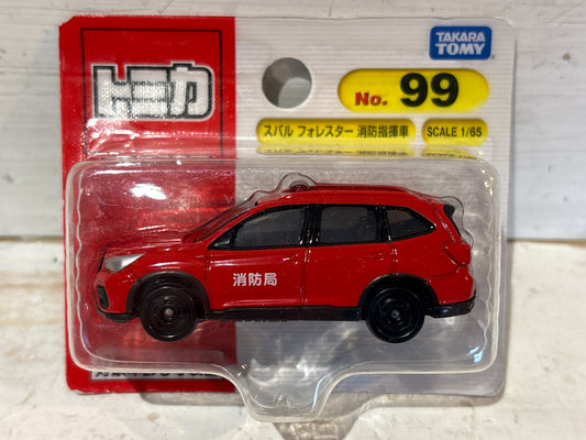 Tomica - 99 Subaru Forester Fire Command Vehicle