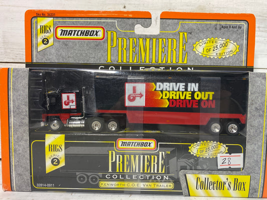 Matchbox Convoy Premiere Collection - Kenworth COE with Van Trailer - Jiffy Lube